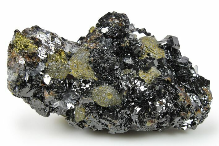 Lustrous Sphalerite Cluster with Chalcopyrite - Peru #271475